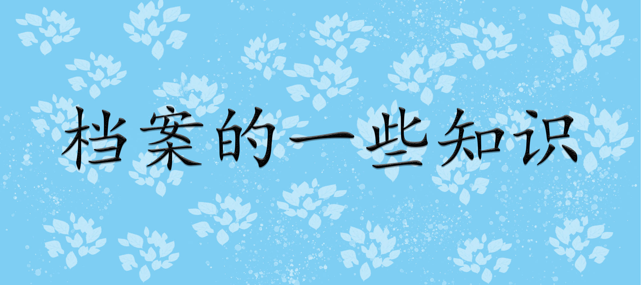 档案的一些知识