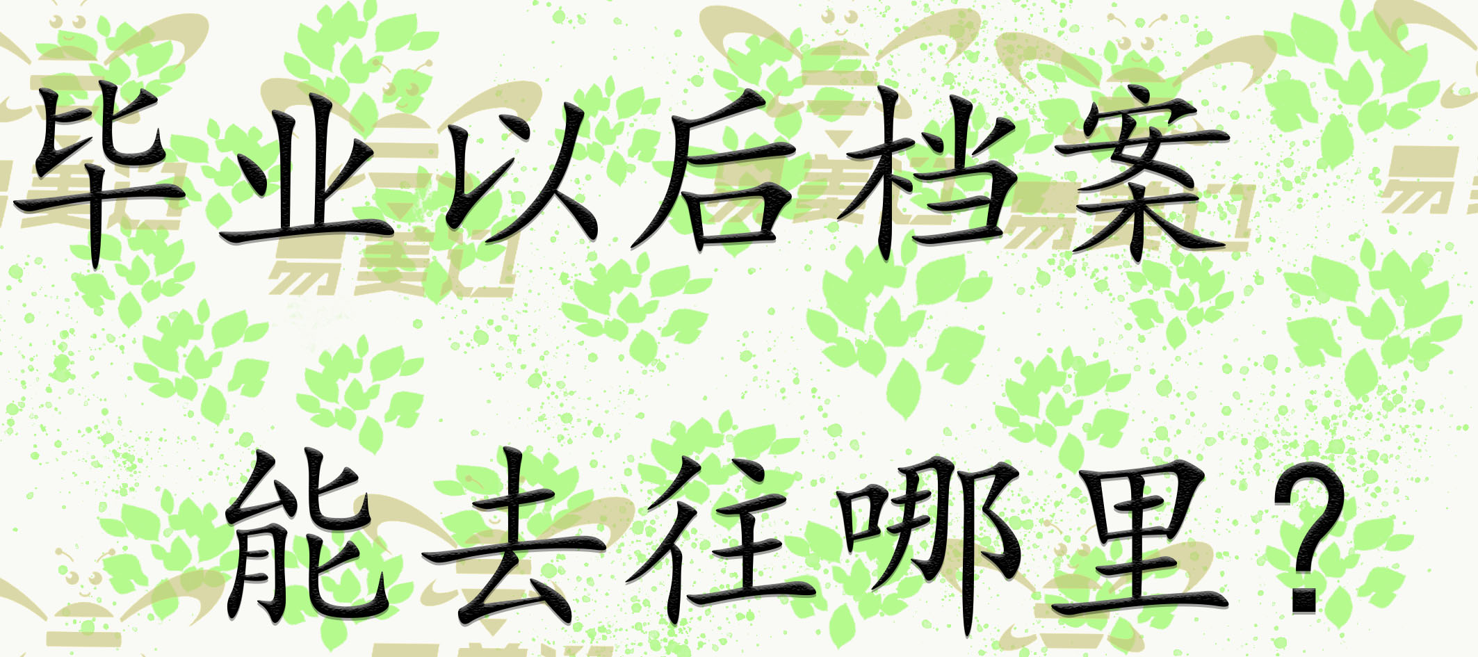 毕业生的档案都能去往哪里？