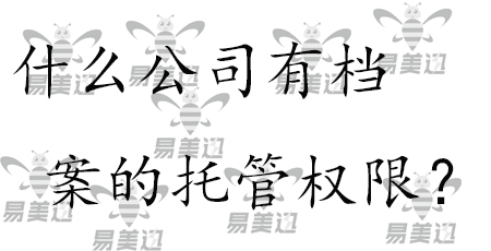 什么公司有档案的托管权限？