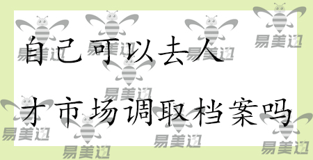 自己可以去人才市场调取档案吗