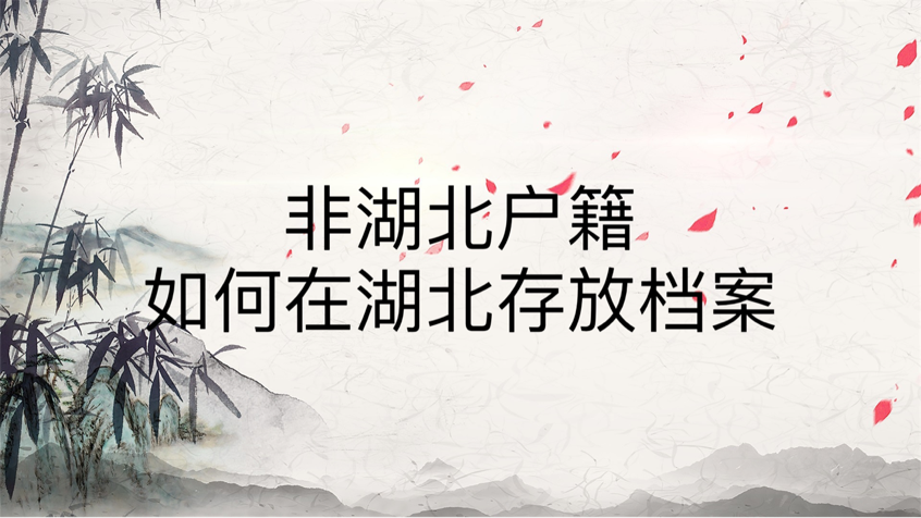 非湖北户籍如何在湖北存放档案