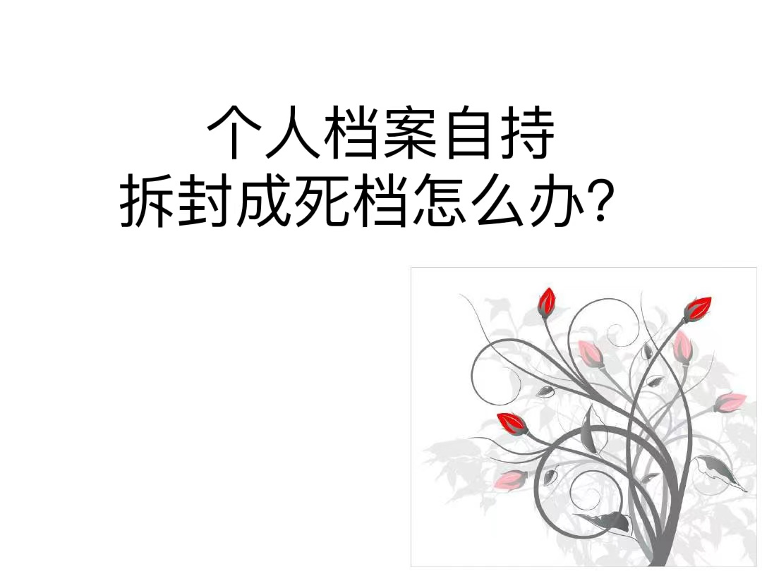 个人档案自持拆封成死档怎么办？
