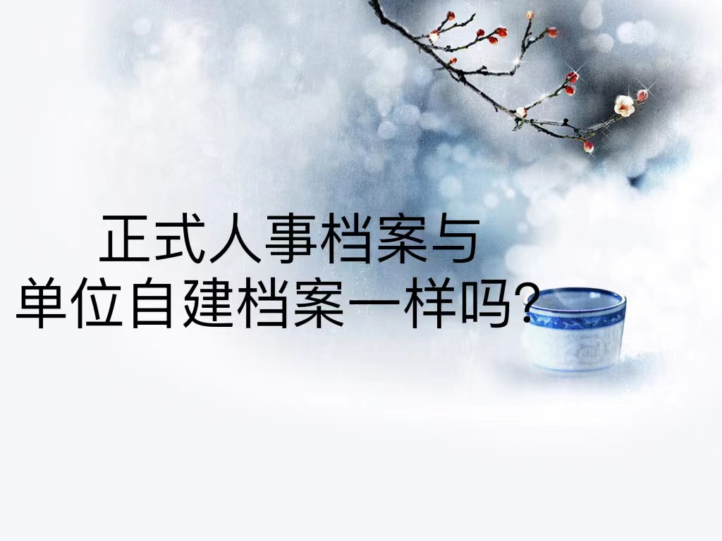 正式人事档案与单位自建档案一样吗？