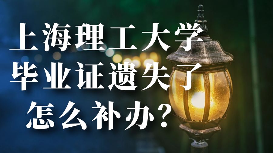 上海理工大学毕业证遗失了怎么补办？
