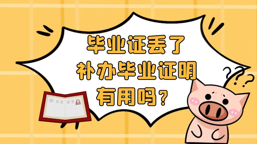 毕业证丢了，补办毕业证明有用吗？